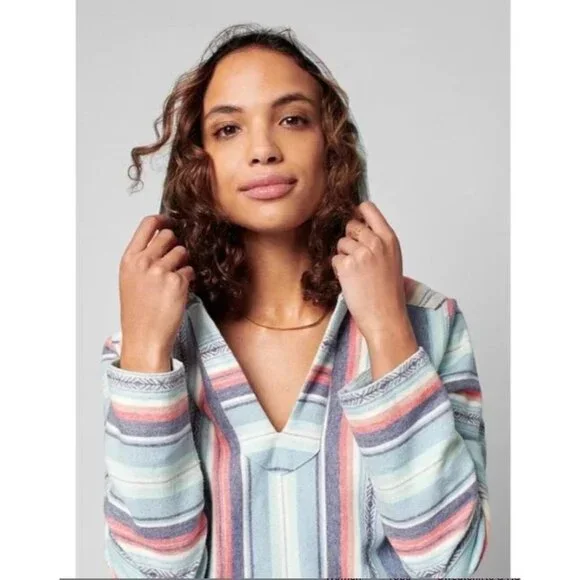 NWT Faherty Baja Sierra Paradise Hooded Pullover Top Tunic W's S $158 Organic - Picture 4 of 17